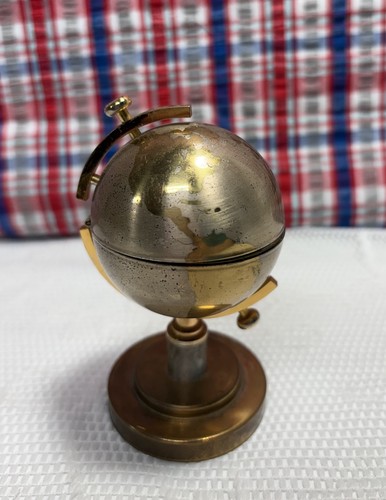 Vintage brass globe - vintage, table